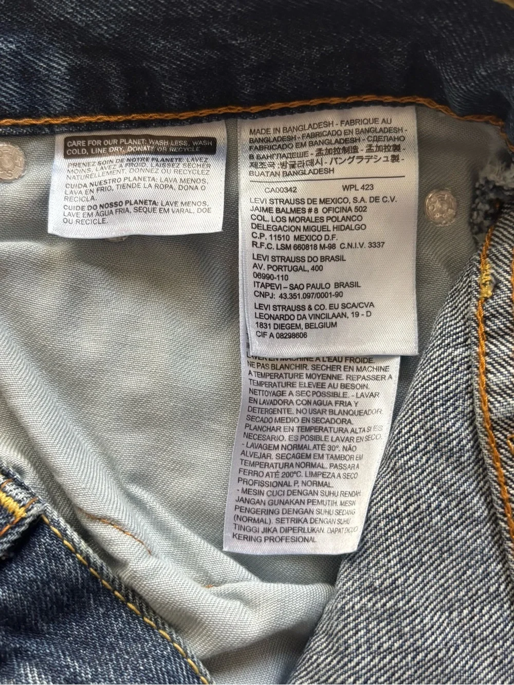 Men’s Levi’s 505 32 x 32 regular fit dark wash straight leg new with tags